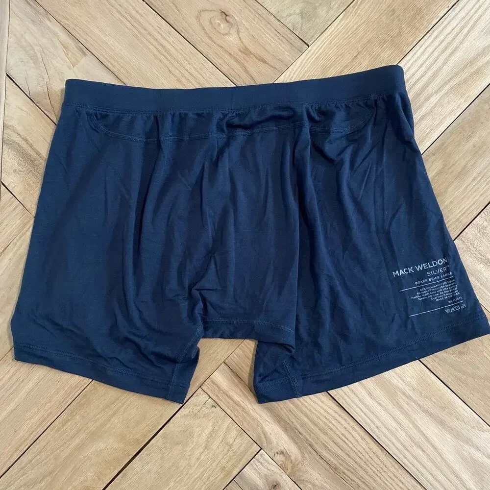 New Mack Weldon Silver HD 3-Pack Boxer Briefs True Black Men’s Large